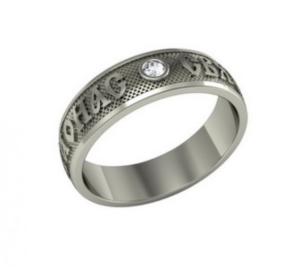 Серебряное кольцо с фианитом. Артикул 320822С  размер 19 - Фото 1