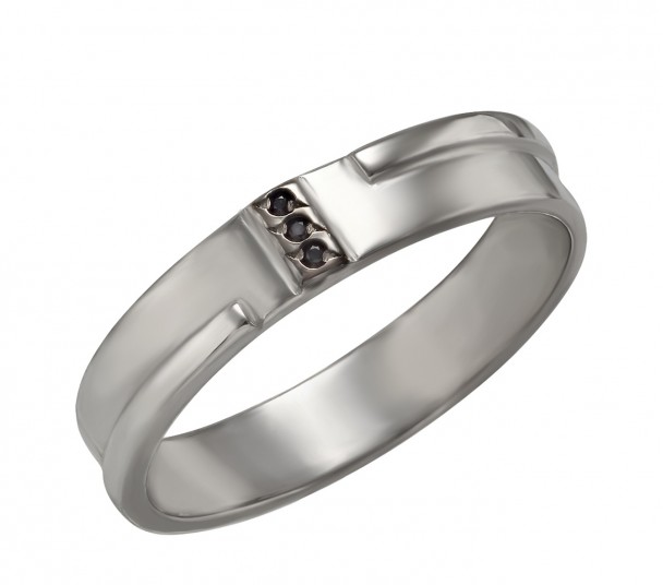 Серебряное кольцо с нанокристаллом, фианитами и эмалью. Артикул 330065А - Фото  1