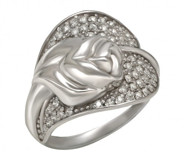 Серебряное кольцо с фианитами. Артикул 330941С - Фото  1