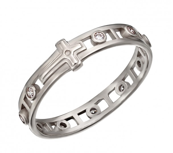 Серебряное кольцо с фианитами. Артикул 380105С  размер 16 - Фото 1