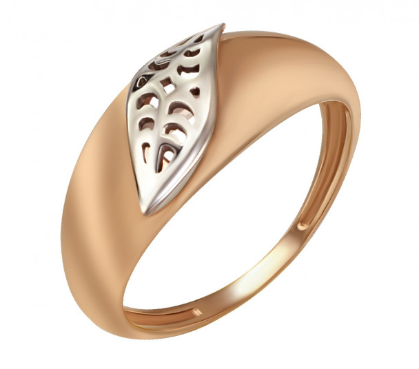 Золотое кольцо с фианитами и эмалью. Артикул 330083Е - Фото  1