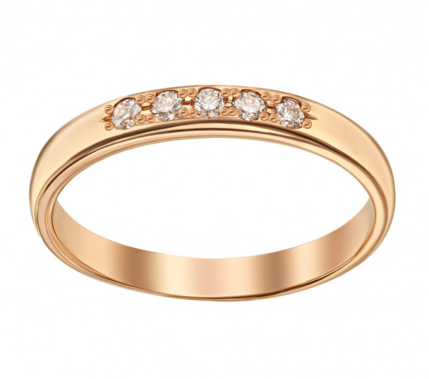 Золотое кольцо с бриллиантами. Артикул 740361  размер 15 - Фото 1