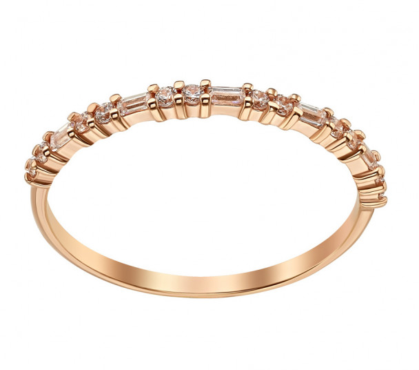 Золотое кольцо с фианитами. Артикул 380597  размер 18 - Фото 1