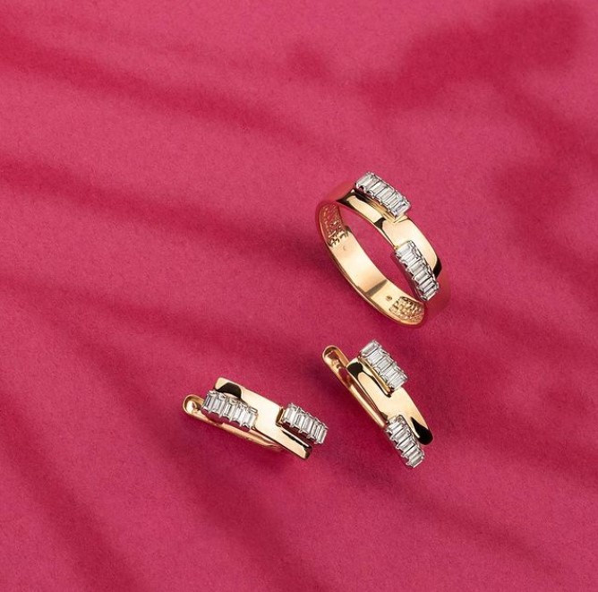 Золотое кольцо с фианитами. Артикул 350090  размер 16.5 - Фото 2