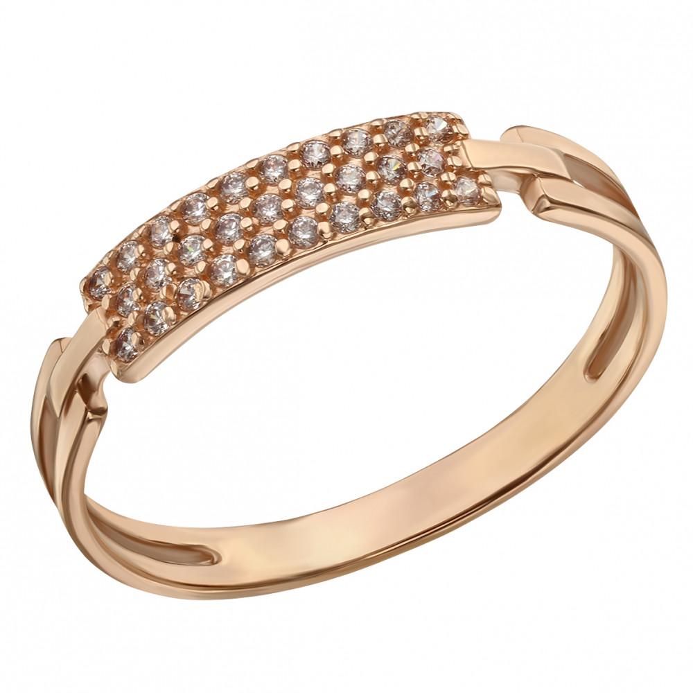Золотое кольцо с фианитами. Артикул 380058  размер 16.5 - Фото 2