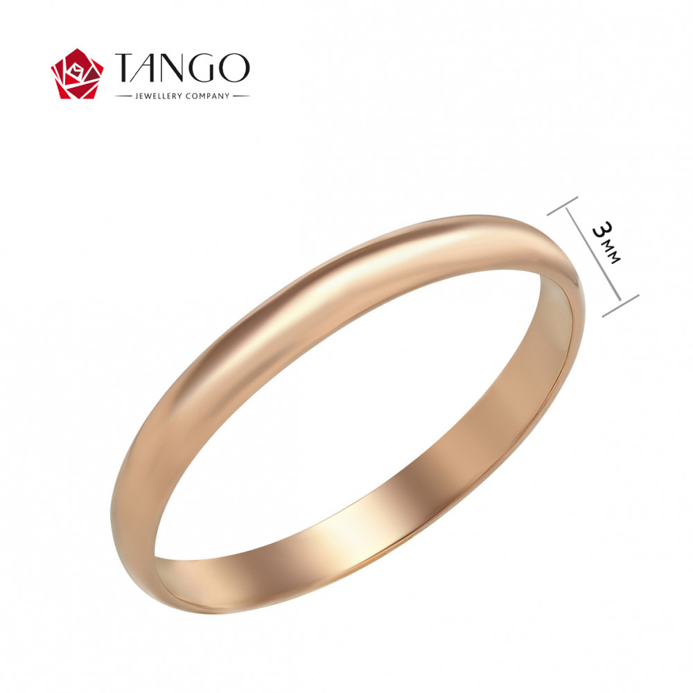 Золотое обручальное кольцо классическое. Артикул 340023  размер 16.5 - Фото 2