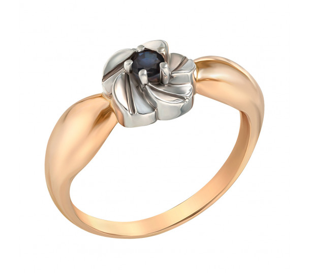 Золотое кольцо с сапфиром. Артикул 372710  размер 15.5 - Фото 1