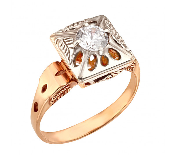 Кольцо в белом золоте с бриллиантом. Артикул 740364В - Фото  1