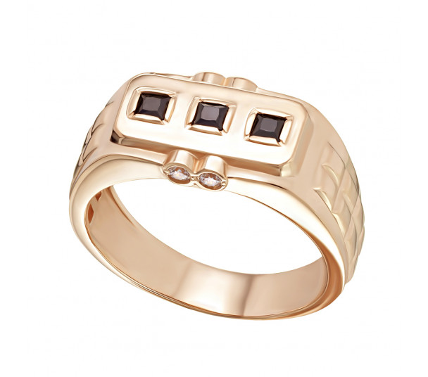 Золотое кольцо с фианитами. Артикул 380070  размер 18 - Фото 1