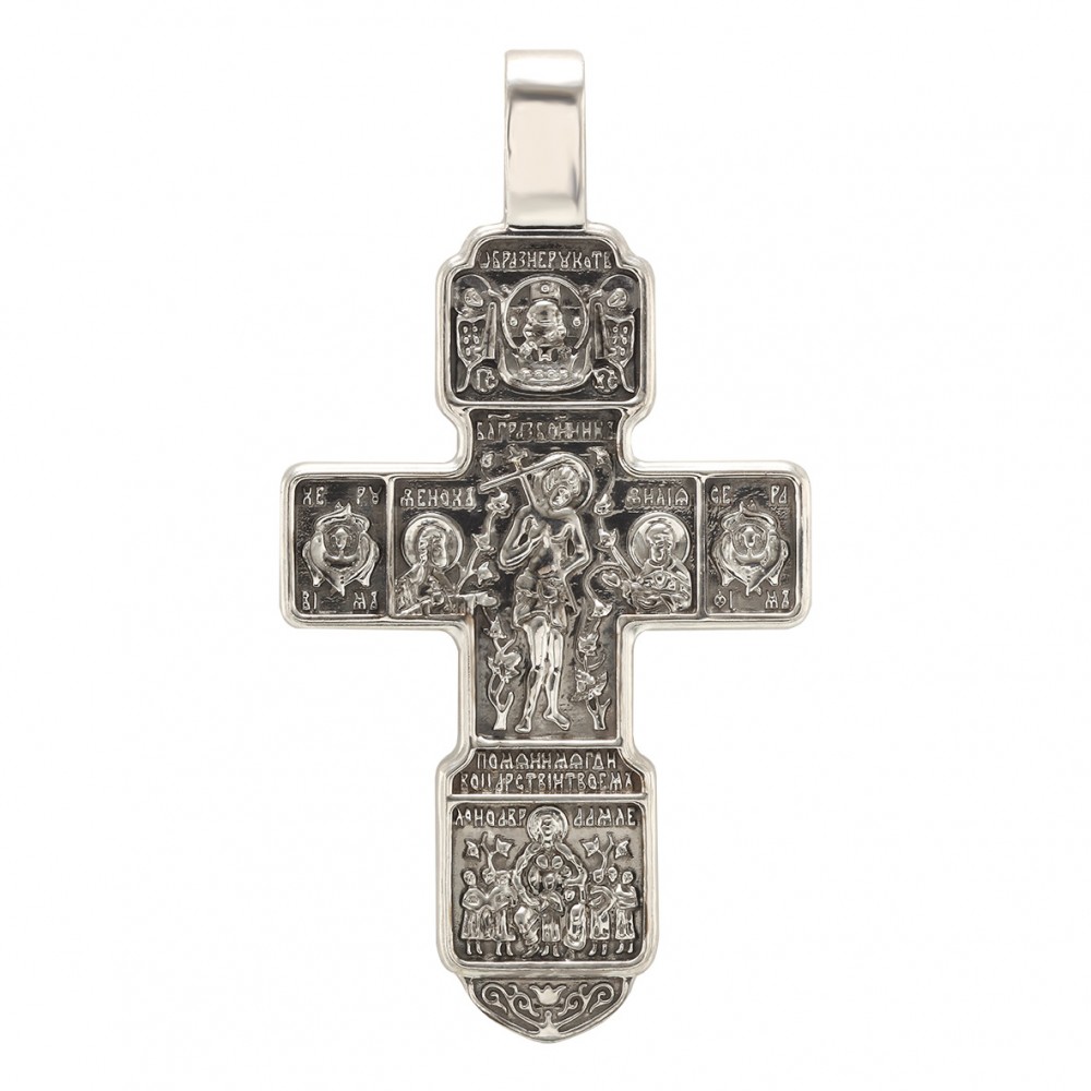 Срібний натільний хрест. Артикул 240230С  - Фото 3