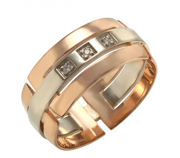 Золотое кольцо с фианитами. Артикул 330667  размер 17 - Фото 1