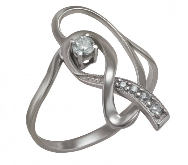 Серебряное кольцо с фианитами. Артикул 320056С  размер 16.5 - Фото 1