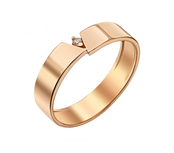 Золотое кольцо с фианитом. Артикул 380611  размер 16 - Фото 1