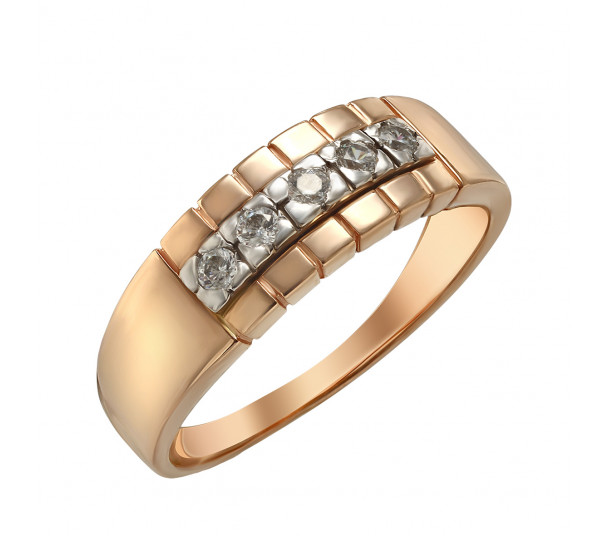 Золотое кольцо с фианитами. Артикул 330420  размер 16 - Фото 1
