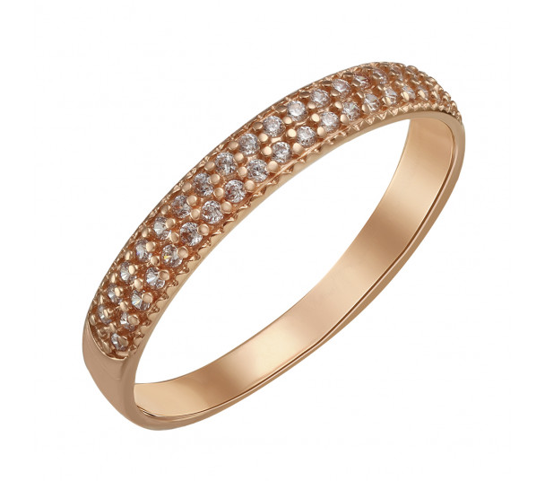 Золотое кольцо с фианитами. Артикул 380077  размер 16 - Фото 1