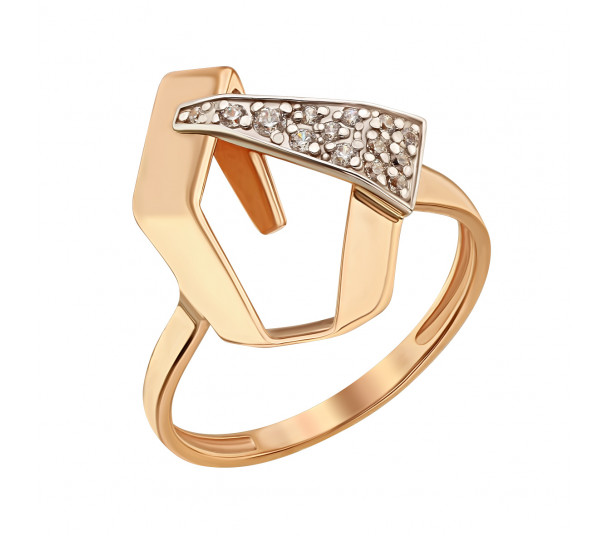 Золотое кольцо с фианитами. Артикул 350092  размер 16.5 - Фото 1