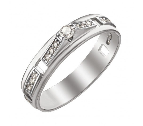Кольцо в белом золоте с бриллиантами. Артикул 750656В  размер 17 - Фото 1