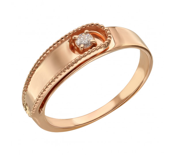 Золотое кольцо с бриллиантами. Артикул 750707  размер 16 - Фото 1