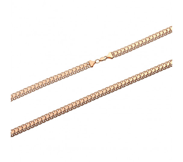 Литая цепочка в красном золоте с вставками ювелирной эмали. Артикул 895006Е - Фото  1