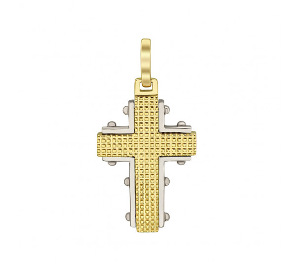 Крест в лимонном золоте. Артикул 210197М - Фото  1