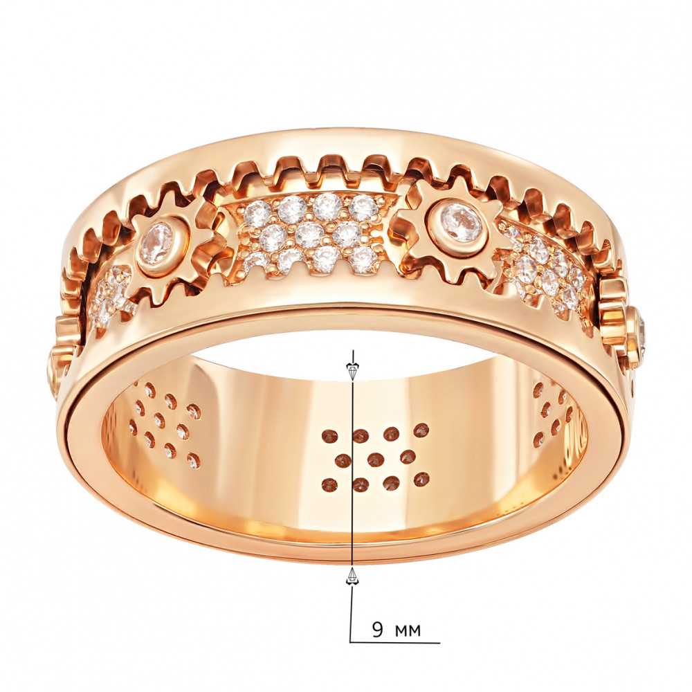 Золотое кольцо с бриллиантами. Артикул 750754  размер 20 - Фото 3