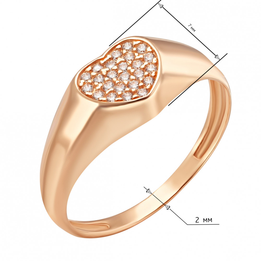 Золотое кольцо с фианитами. Артикул 380662  размер 16 - Фото 3