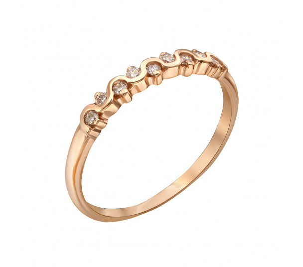 Золотое кольцо c бриллиантами. Артикул 740057  размер 15.5 - Фото 1