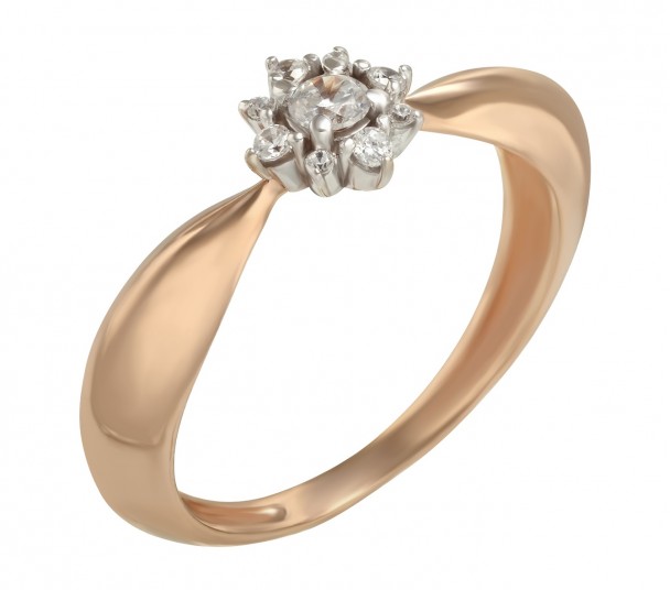 Золотое кольцо с фианитами. Артикул 330050  размер 16.5 - Фото 1