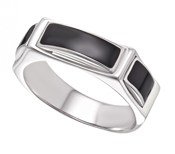 Кольцо серебро с эмалью. Артикул 310258А  размер 19.5 - Фото 1