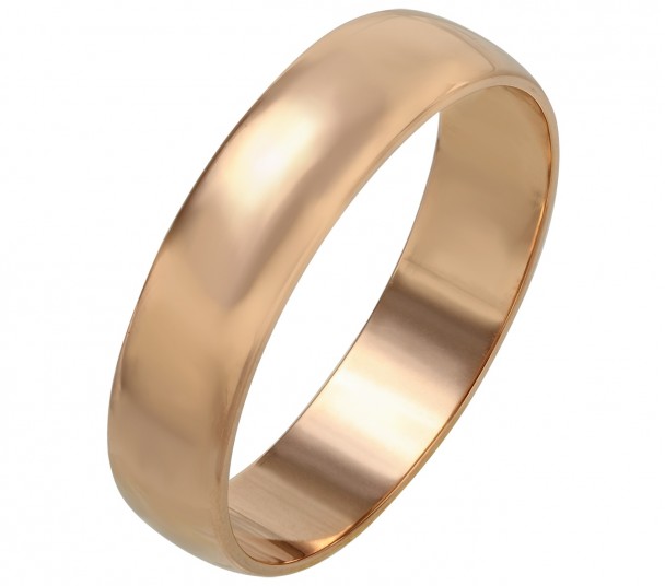 Обручальное кольцо в красном золоте. Артикул 340056 - Фото  1