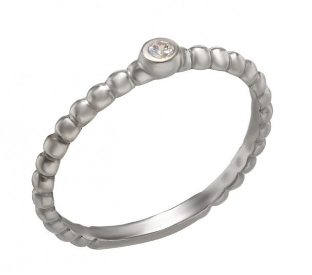 Серебряное кольцо с фианитом. Артикул 380185С  размер 15 - Фото 1