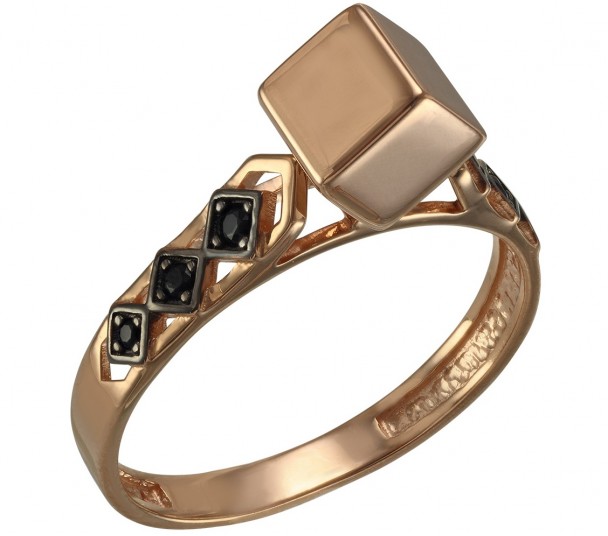 Золотое кольцо с фианитами. Артикул 380386  размер 16.5 - Фото 1