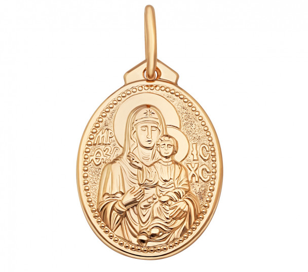 Золотая ладанка Святой Николай Чудотворец. Артикул 110405 - Фото  1