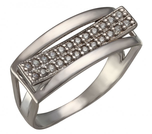 Серебряное кольцо с фианитами. Артикул 330643С  размер 19.5 - Фото 1