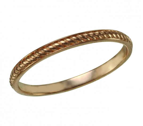 Кольцо из красного золота с фианитами. Артикул 380568 - Фото  1