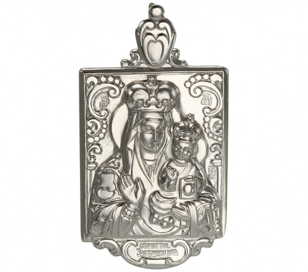 Серебряная ладанка Святой Николай Чудотворец. Артикул 110183Ч - Фото  1