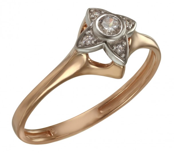 Золотое кольцо с фианитами. Артикул 330660  размер 16 - Фото 1