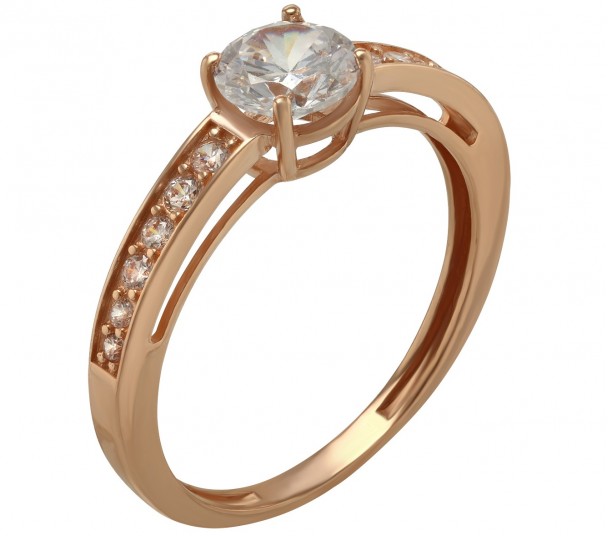 Золотое кольцо с фианитами. Артикул 380350  размер 16 - Фото 1
