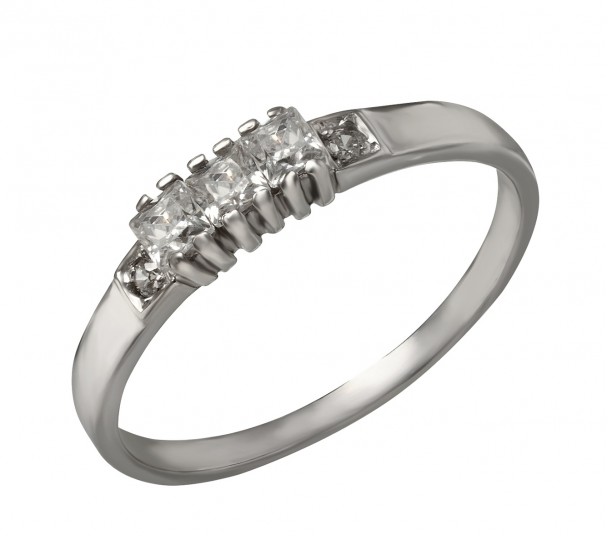 Серебряное кольцо с фианитом. Артикул 330193С - Фото  1