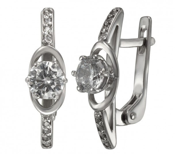 Серебряное кольцо с фианитами. Артикул 330975С - Фото  1