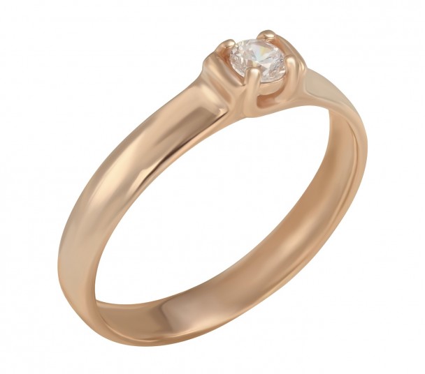 Золотое кольцо с фианитом. Артикул 380209  размер 16 - Фото 1