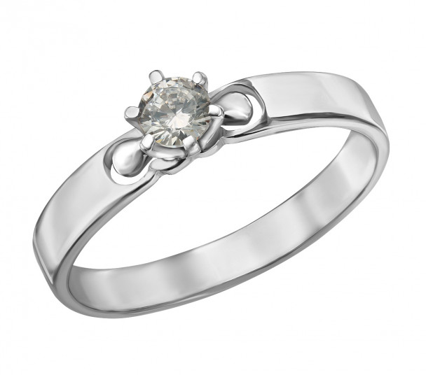 Серебряное кольцо с фианитом. Артикул 330193С  размер 18 - Фото 1