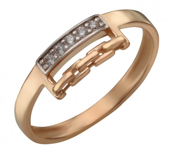 Золотое кольцо с фианитами. Артикул 380417  размер 17.5 - Фото 1