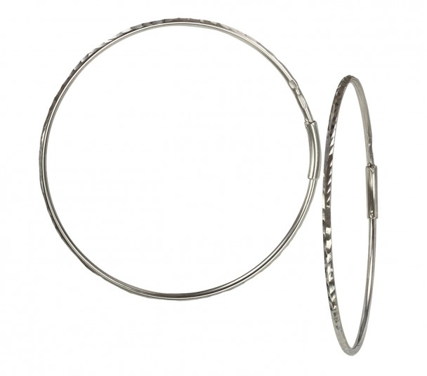 Серебряные серьги-кольца. Артикул 460063С  - Фото 1