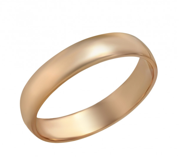 Обручальное кольцо в красном золоте. Артикул 340056 - Фото  1