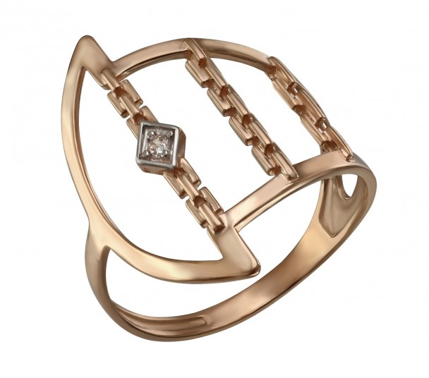 Золотой перстень с улекситами, фианитами и ювелирной эмалью. Артикул 330113Е - Фото  1