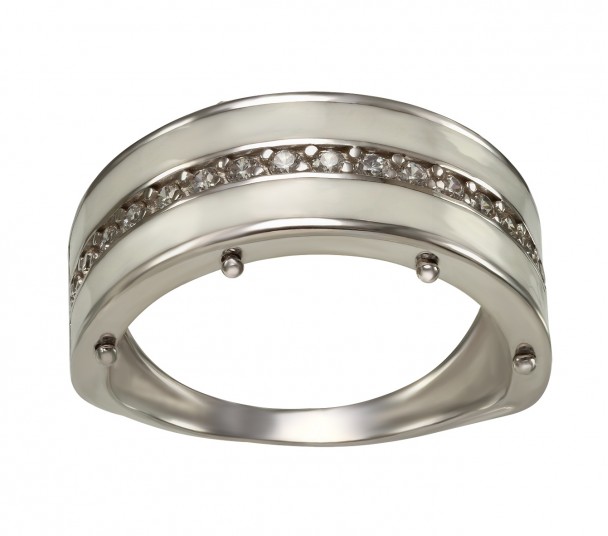 Серебряное кольцо с фианитами. Артикул 330759С - Фото  1