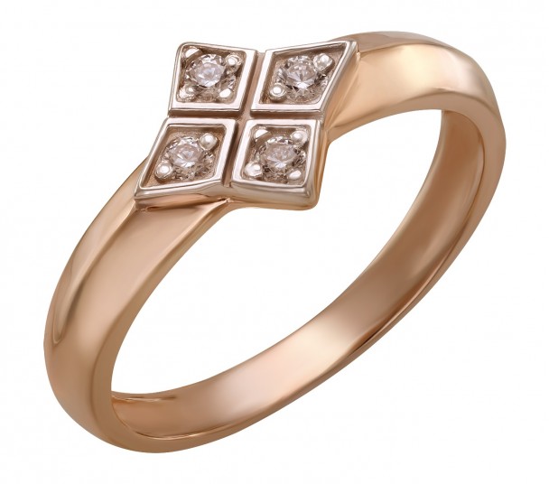 Золотое кольцо с фианитами. Артикул 350047  размер 16.5 - Фото 1