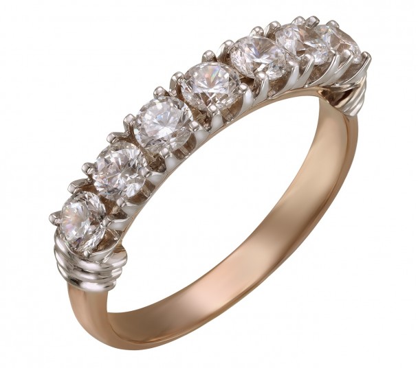 Серебряное кольцо с фианитом. Артикул 320521С - Фото  1
