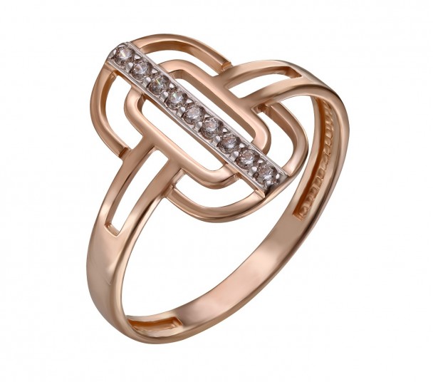 Золотое кольцо с фианитами. Артикул 380472  размер 16.5 - Фото 1